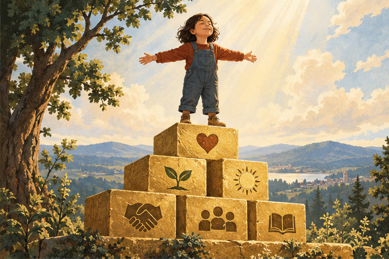 Editorial illustration for ESTEEM, A CHILD’S FOUNDATION