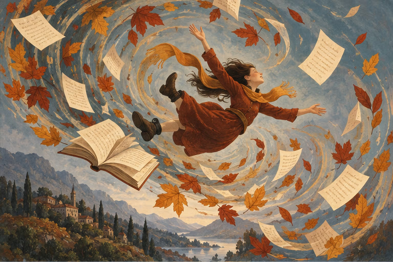 Editorial illustration for Tumbling Poem