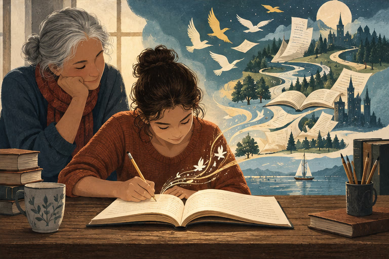 Editorial illustration for YOU ARE A WRITER